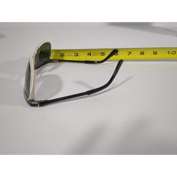 Paris France women sunglasses vintage 1980s ultra light 3 tone black white main image 5